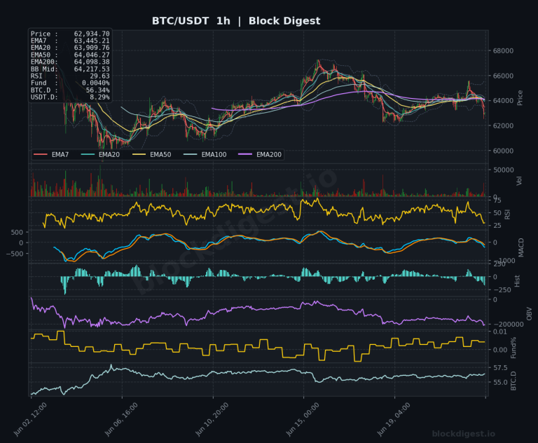 BTC/USDT 1-Hour Chart — Block Digest