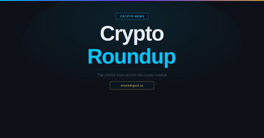 Crypto news roundup — Crypto Roundup: Wall Street Tokenization Surge Reshapes Digital Asset Infrastructure