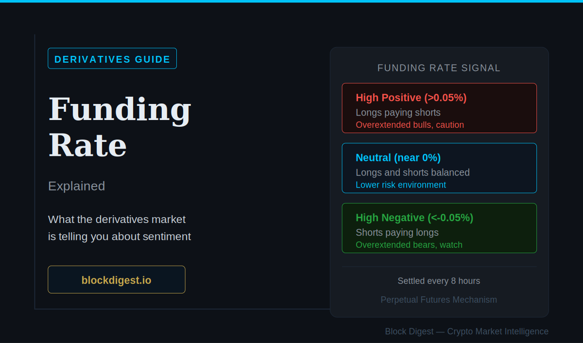 Funding rate explained — positive, neutral and negative funding rate signals in crypto perpetual futures