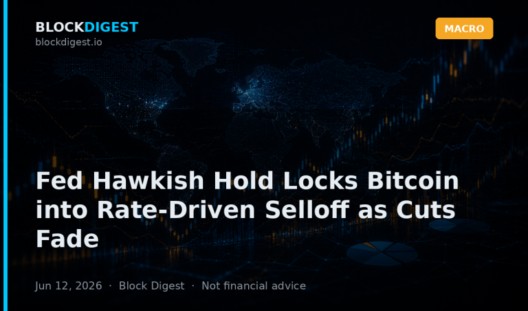 Fed Hawkish Hold Locks Bitcoin into Rate-Driven Selloff as Cuts Fade