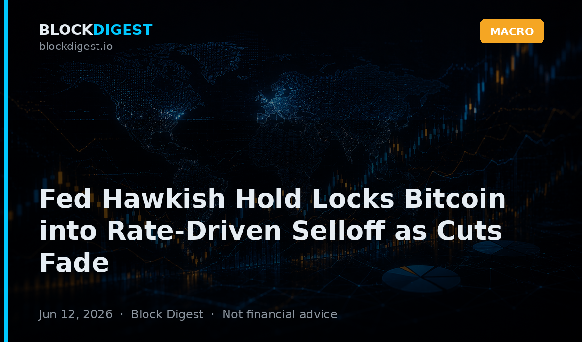 Fed Hawkish Hold Locks Bitcoin into Rate-Driven Selloff as Cuts Fade