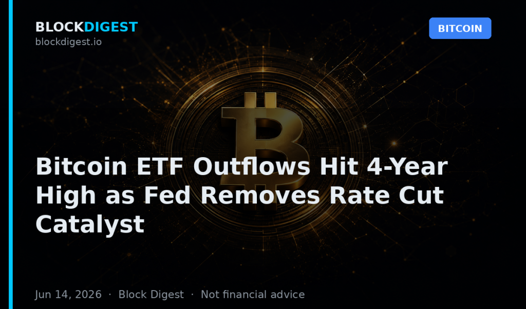 Bitcoin ETF Outflows Hit 4-Year High as Fed Removes Rate Cut Catalyst