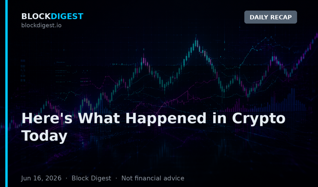 Here's What Happened in Crypto Today