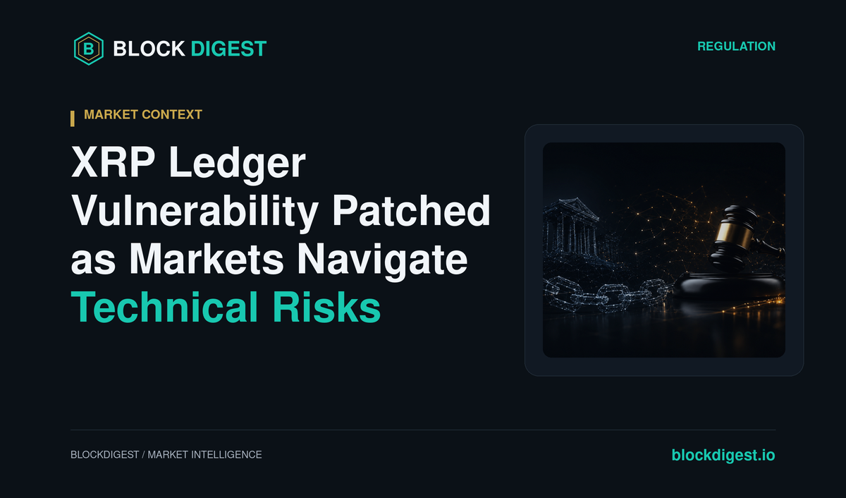 XRP Ledger Vulnerability Patched as Markets Navigate Technical Risks