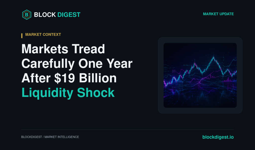 Markets Tread Carefully One Year After $19 Billion Liquidity Shock