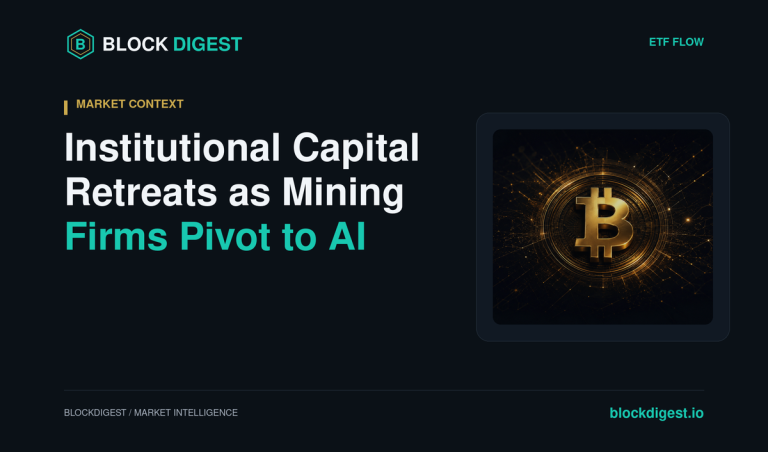 Institutional Capital Retreats as Mining Firms Pivot to AI