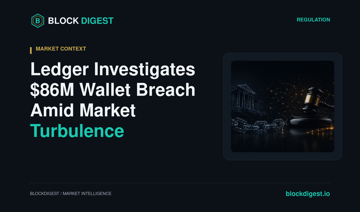 Ledger Investigates $86M Wallet Breach Amid Market Turbulence