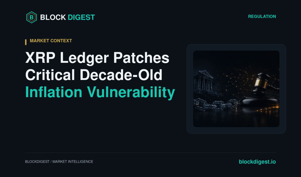 XRP Ledger Patches Critical Decade-Old Inflation Vulnerability