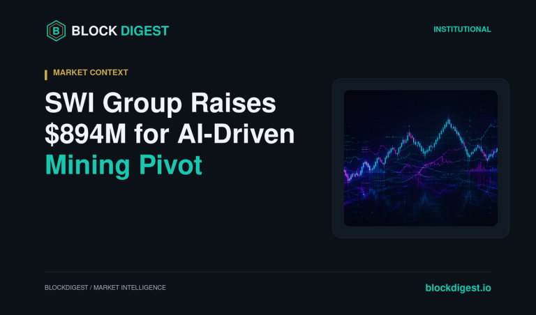 SWI Group Raises $894M for AI-Driven Mining Pivot