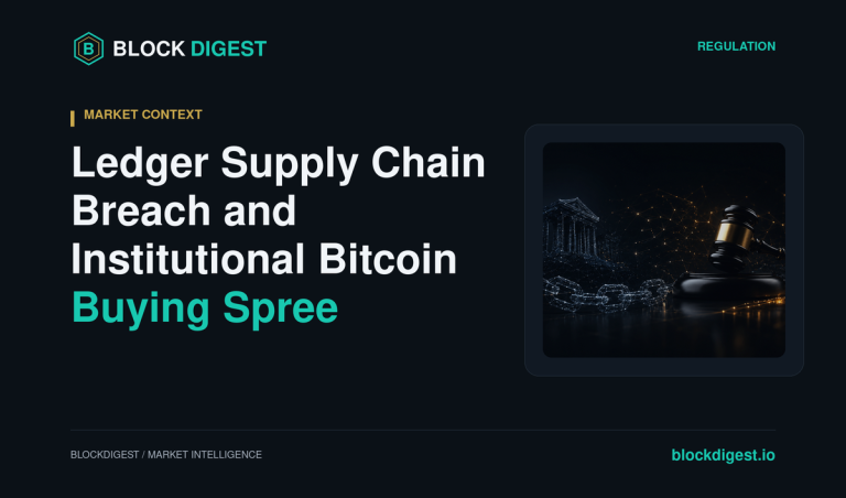 Ledger Supply Chain Breach and Institutional Bitcoin Buying Spree