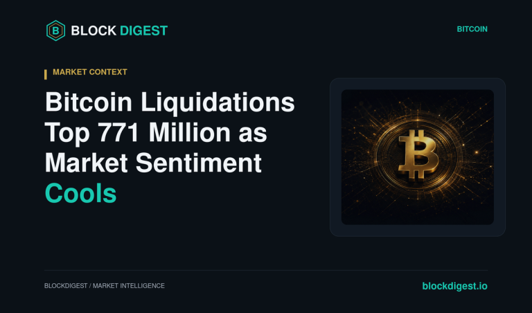 Bitcoin Liquidations Top 771 Million as Market Sentiment Cools