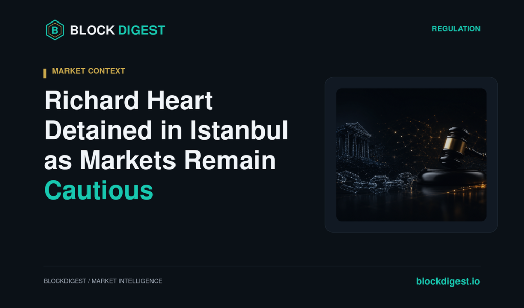 Richard Heart Detained in Istanbul as Markets Remain Cautious