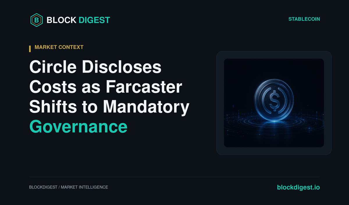 Circle Discloses Costs as Farcaster Shifts to Mandatory Governance
