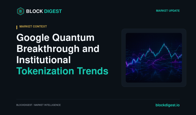 Google Quantum Breakthrough and Institutional Tokenization Trends