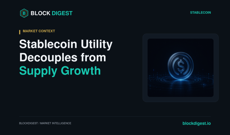 Stablecoin Utility Decouples from Supply Growth