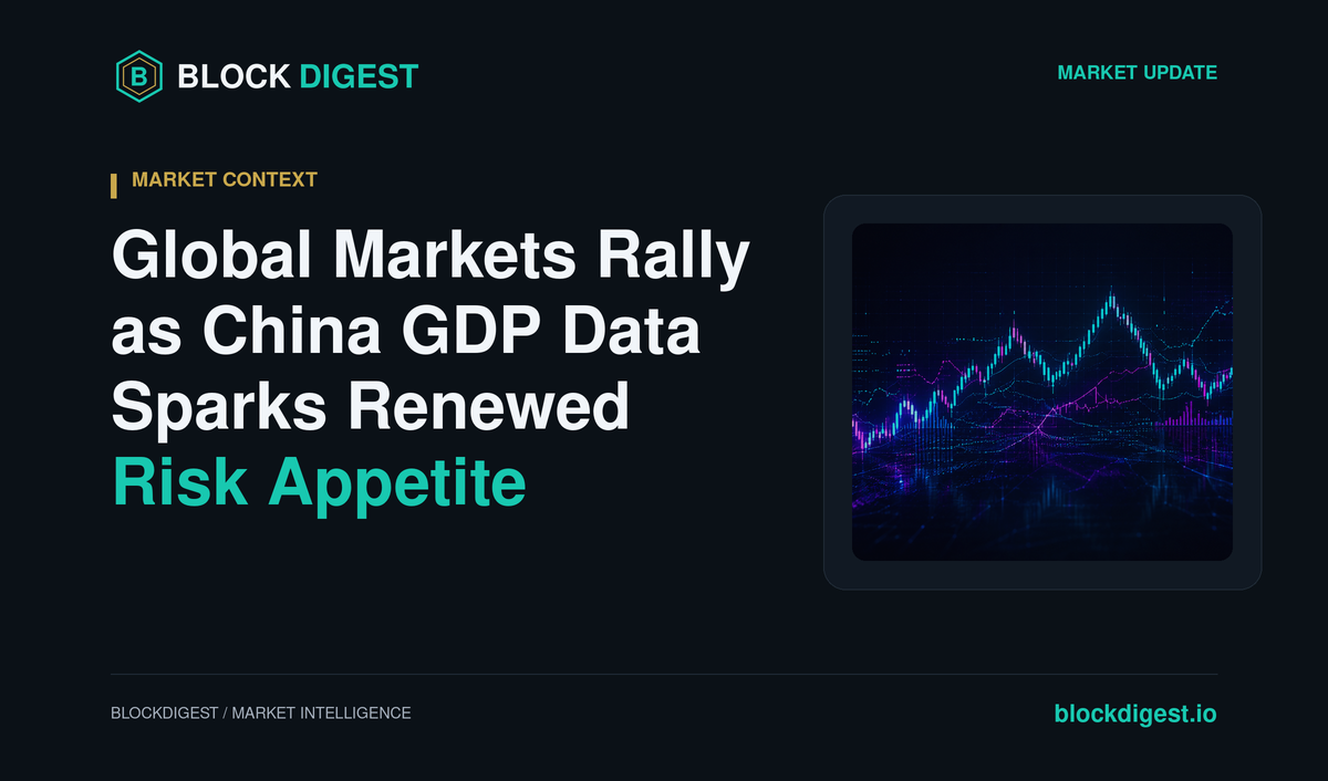 Global Markets Rally as China GDP Data Sparks Renewed Risk Appetite