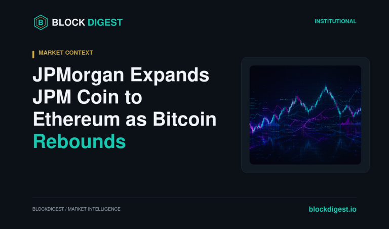 JPMorgan Expands JPM Coin to Ethereum as Bitcoin Rebounds