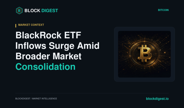 BlackRock ETF Inflows Surge Amid Broader Market Consolidation