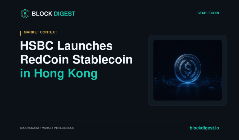 HSBC Launches RedCoin Stablecoin in Hong Kong