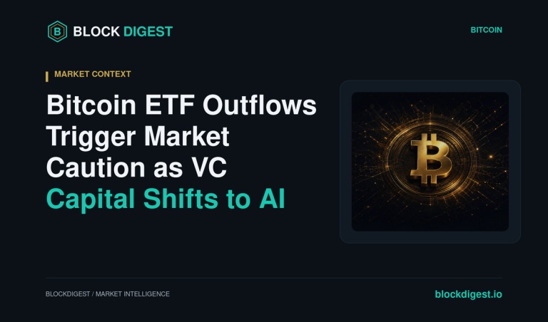 Bitcoin ETF Outflows Trigger Market Caution as VC Capital Shifts to AI
