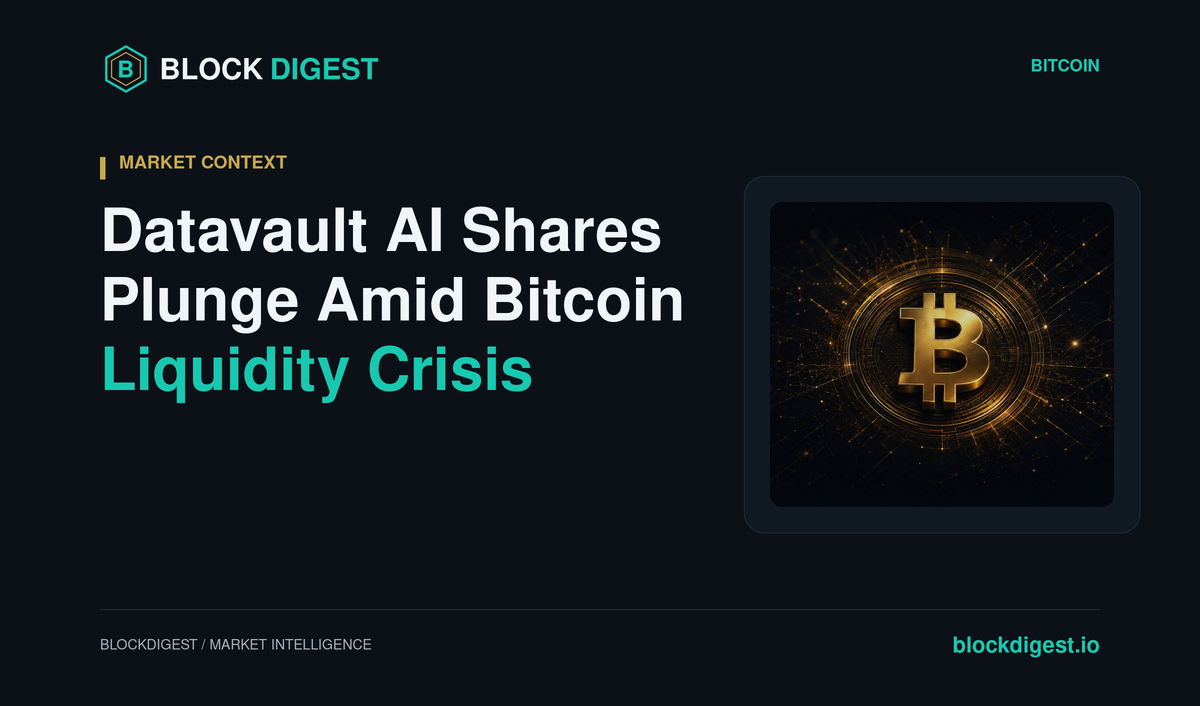 Datavault AI Shares Plunge Amid Bitcoin Liquidity Crisis