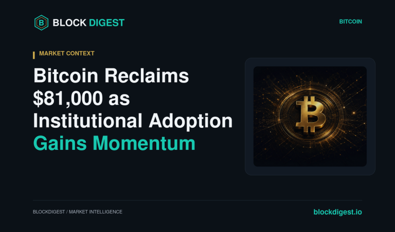 Bitcoin Reclaims $81,000 as Institutional Adoption Gains Momentum