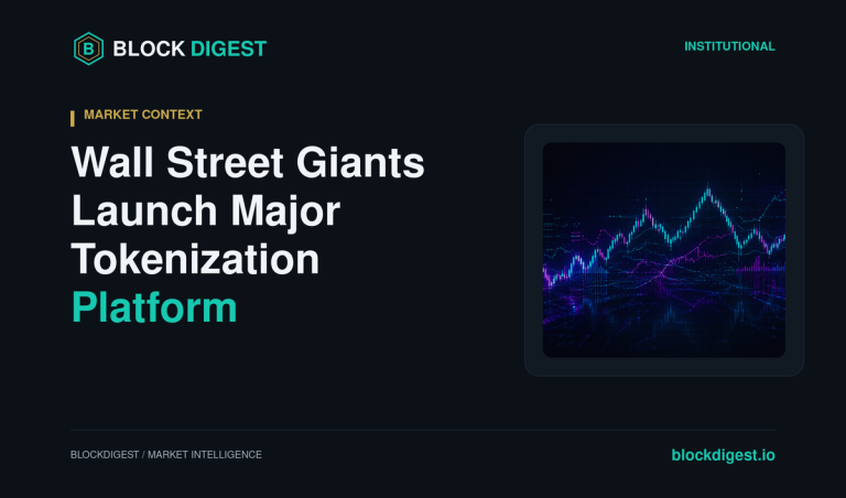 Wall Street Giants Launch Major Tokenization Platform